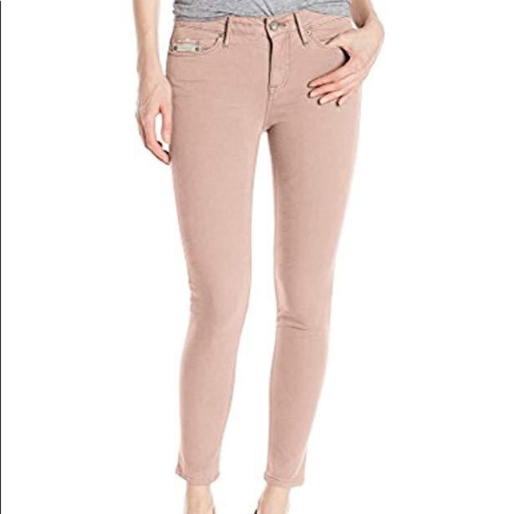 Blush Pink Ankle Skinny Jeans